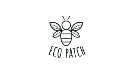 Eco Patch Logo. Bee with Ecopatch written underneath