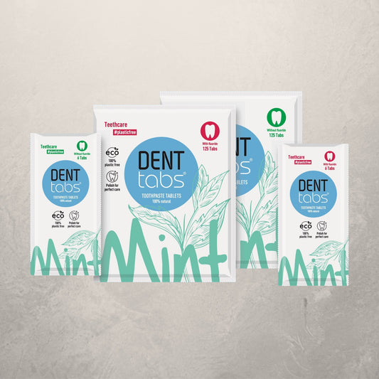 DENTtab Toothpaste Tablets - Fluoride Free - Eco PatchDental