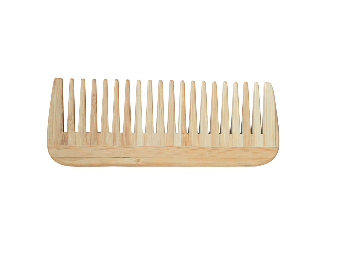 Hair Comb - Wide Tooth - Bamboo - Eco Patch Flat