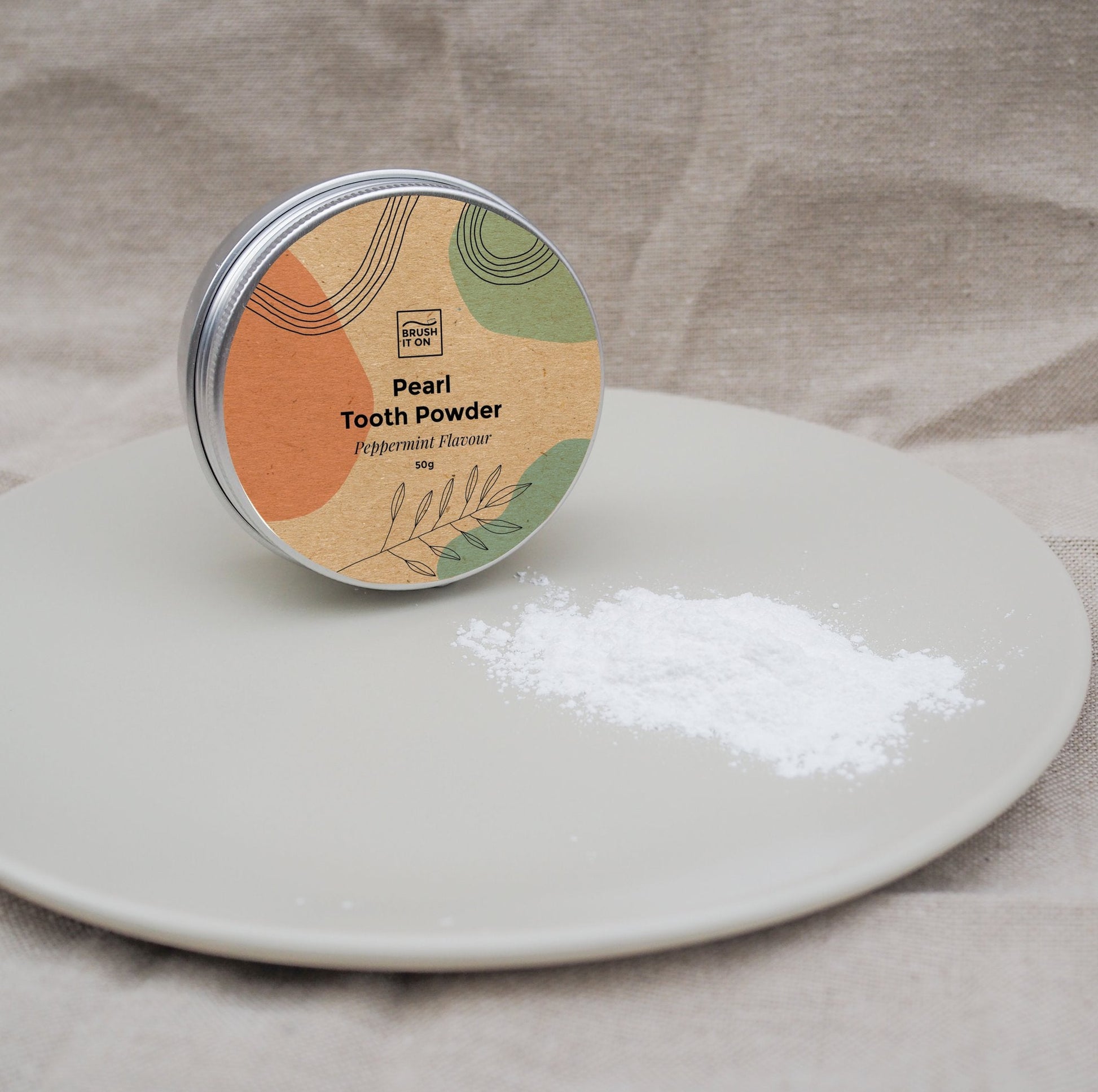 Tooth Powder - Pearl - Eco Patch on plate