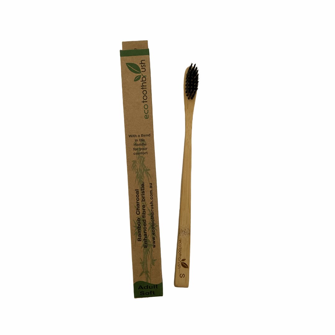 Toothbrush - Charcoal Bristle - Bamboo - Eco Patch